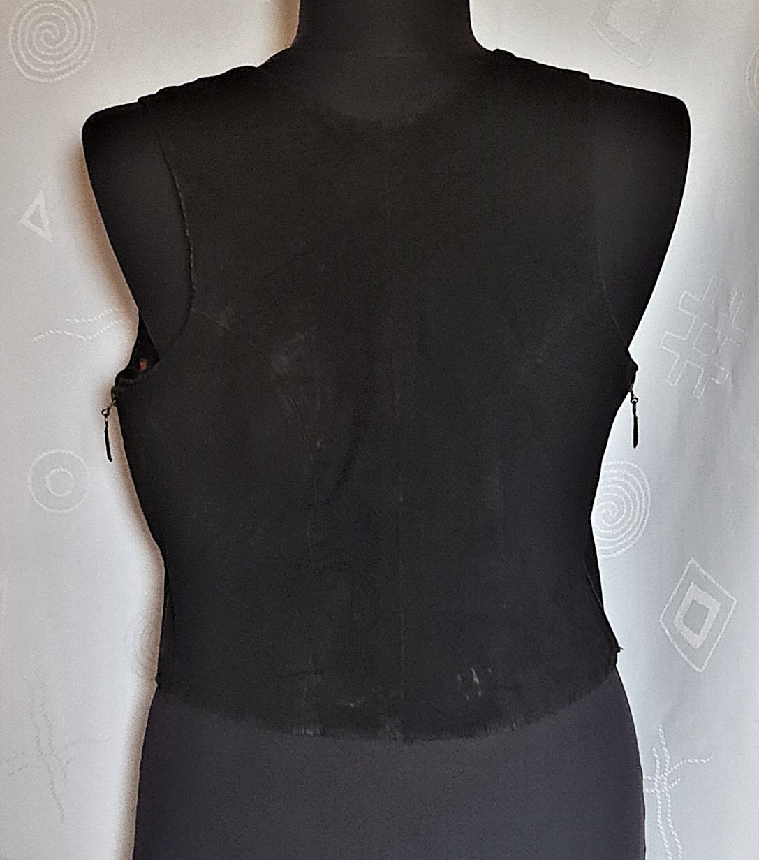 BLOUSE VINTAGE TRACHTEN DIRNDL OKTOBERFEST LEATHER WOMENS BLACK TOP US 10 EU 38