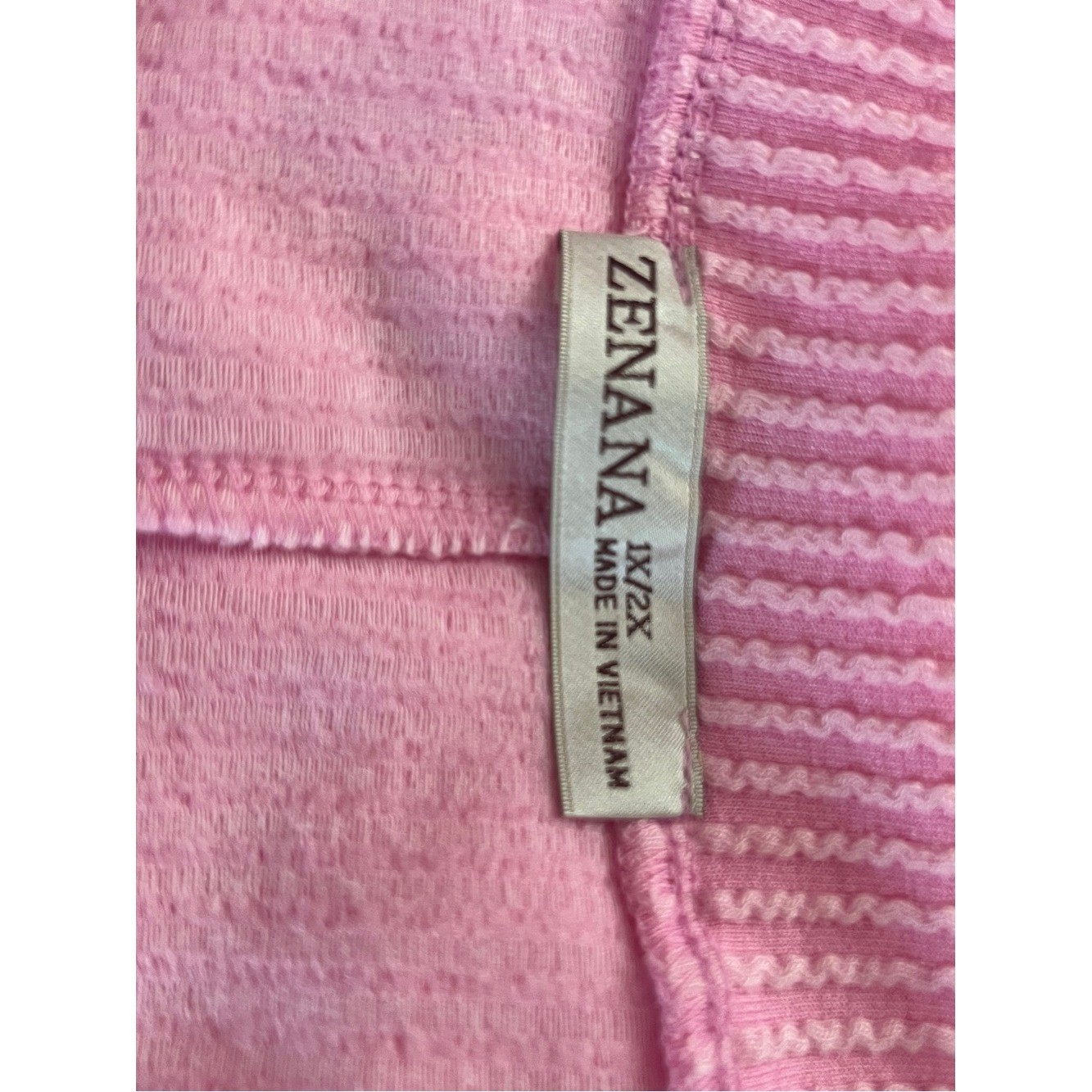 Zenana Candy Pink Raised Rib Top – 1x/2x