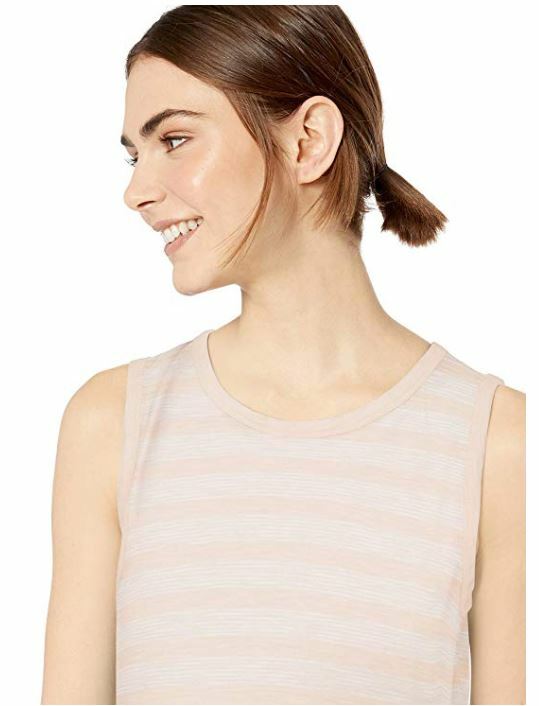Daily Ritual Women’s Lightweight Lived-In Cotton Crewneck Sleeveless Top, Pink S