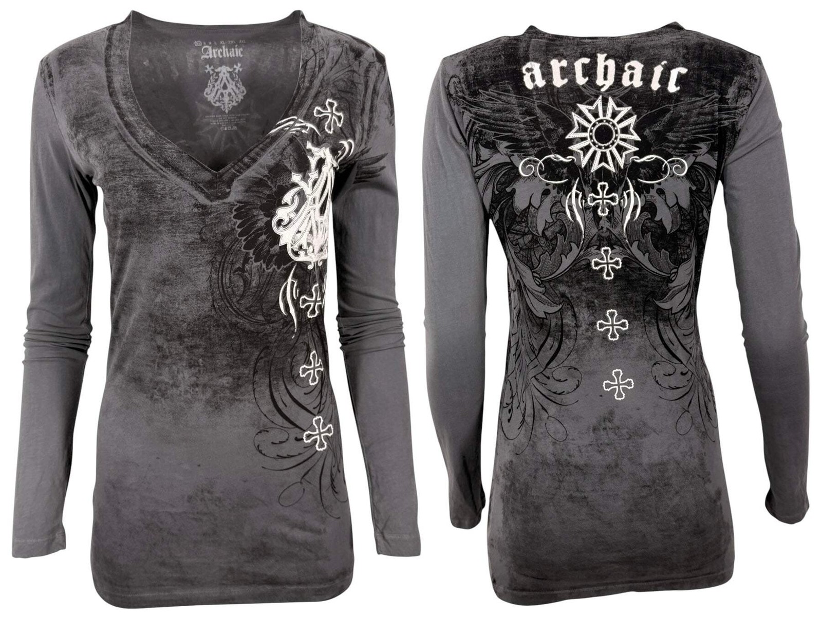 Archaic by Affliction Women’s Long Sleeve Thermal Shirt Blister