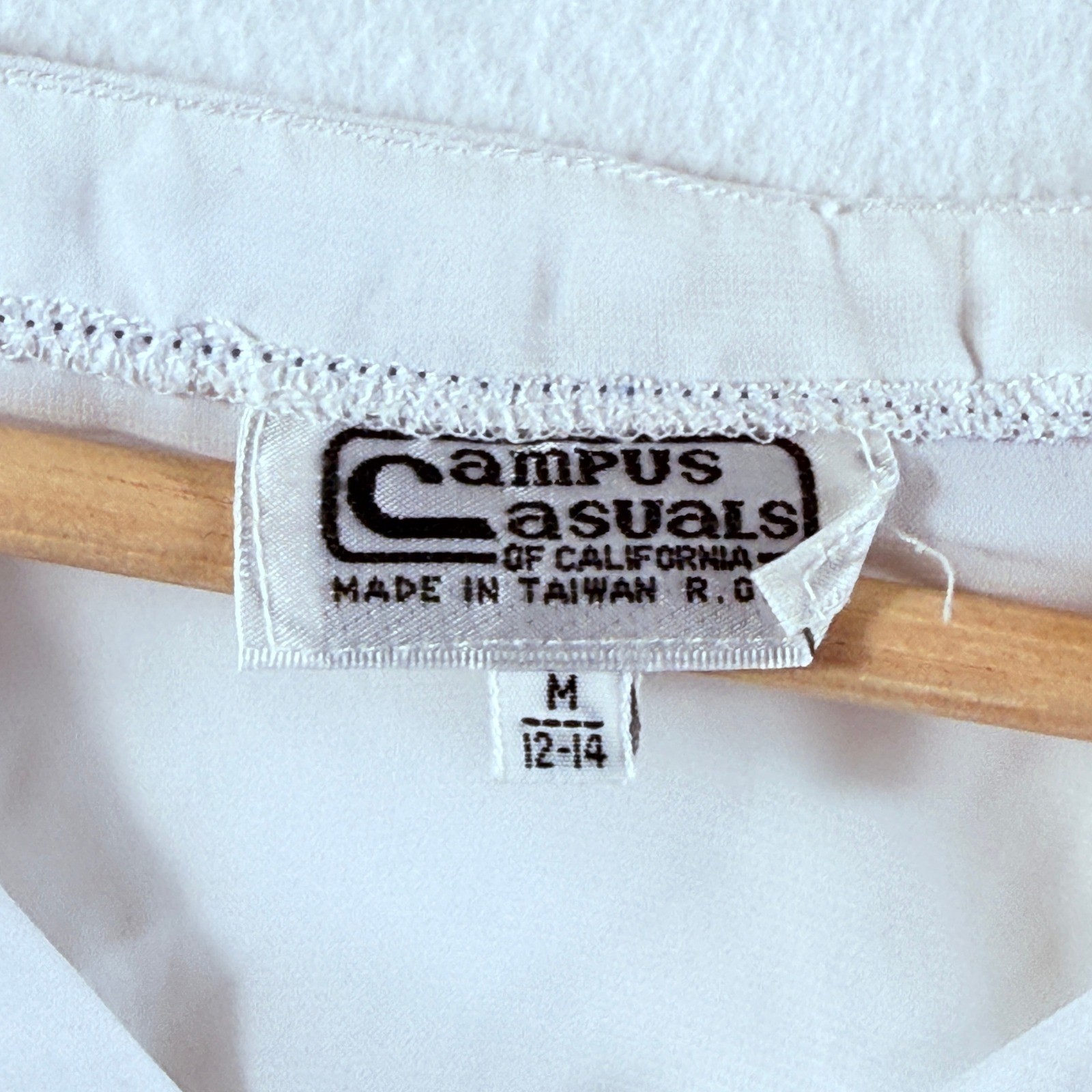 Vtg Campus Casuals Top Womens Medium White Navy Anchor Nautical Coastal Preppy