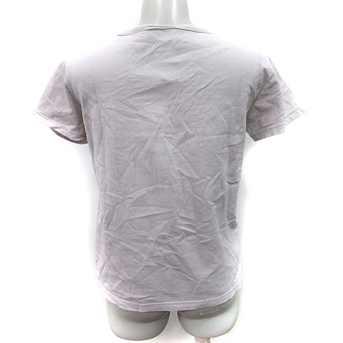 PEANUTS T-Shirt Beige M Short Sleeve Cotton
