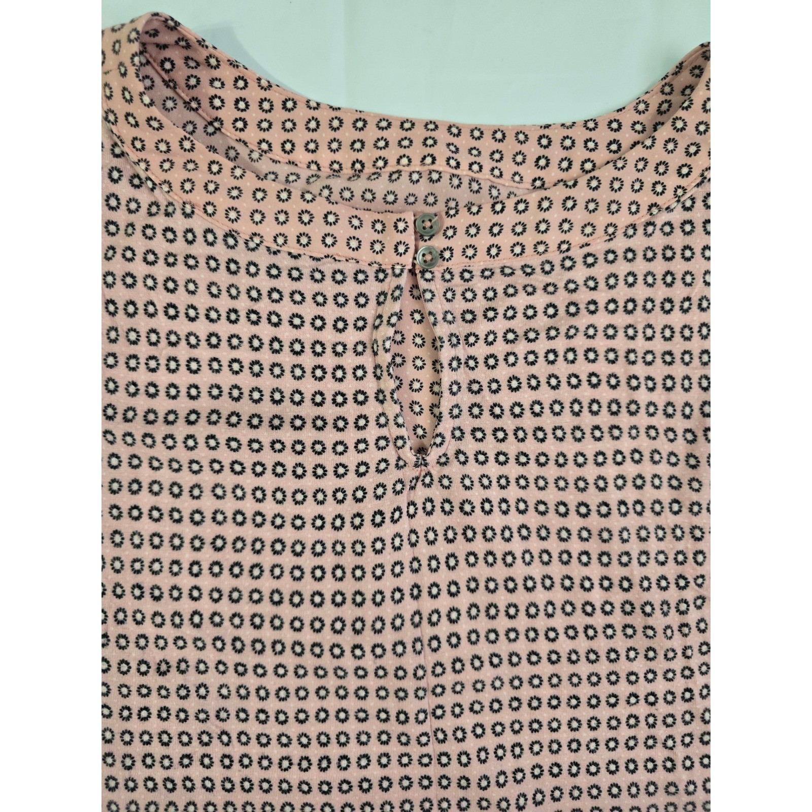 Loft Petites Pink Geometric Floral Shell Top Sleeveless Blouse MP 483211