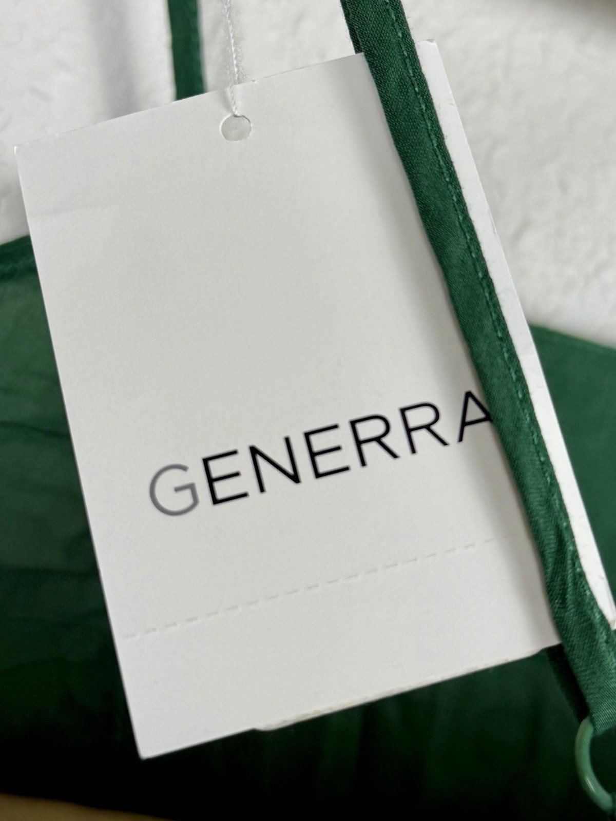 Generra NWT Emerald Green Sequin Cami Tank Top XS Cotton Boho Y2K Festival