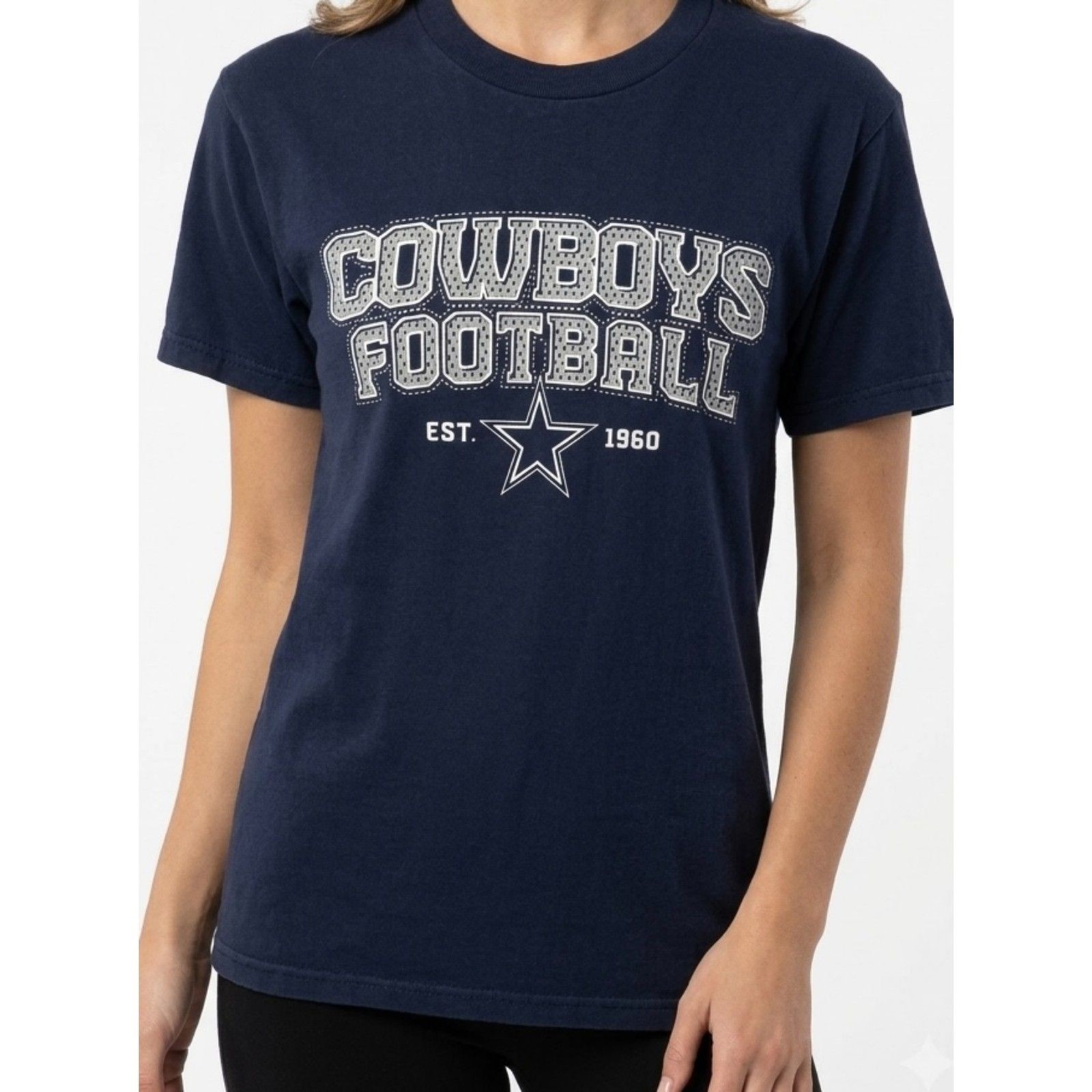 Dallas Cowboys Football Est 1960 Navy Cotton Graphic Tee Size S Small