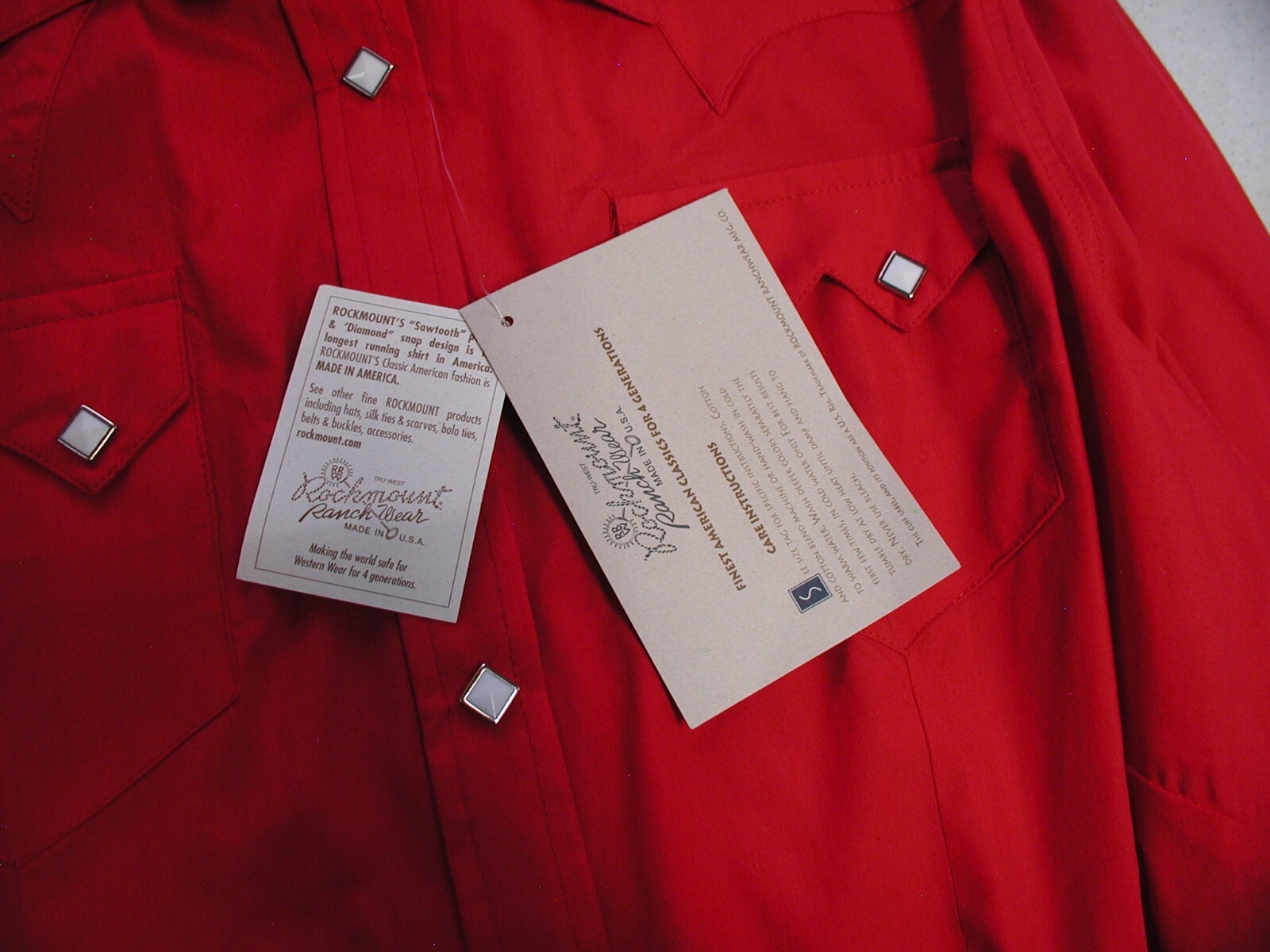 NWT Women’s XL Custom Fit Rockmount Ranch Wear Western Shirt Red Cotton Blend