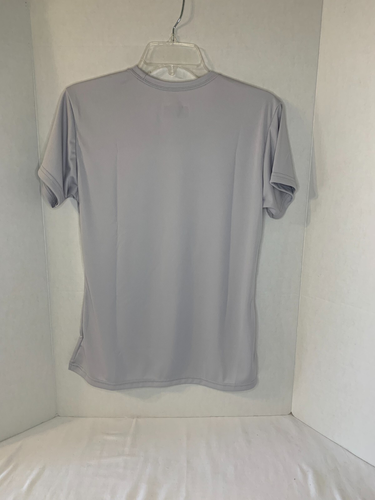 LaShae Closet Gray White Gold Hip Hop Black Velvet Trim Women Dri Fit Shirt Med.