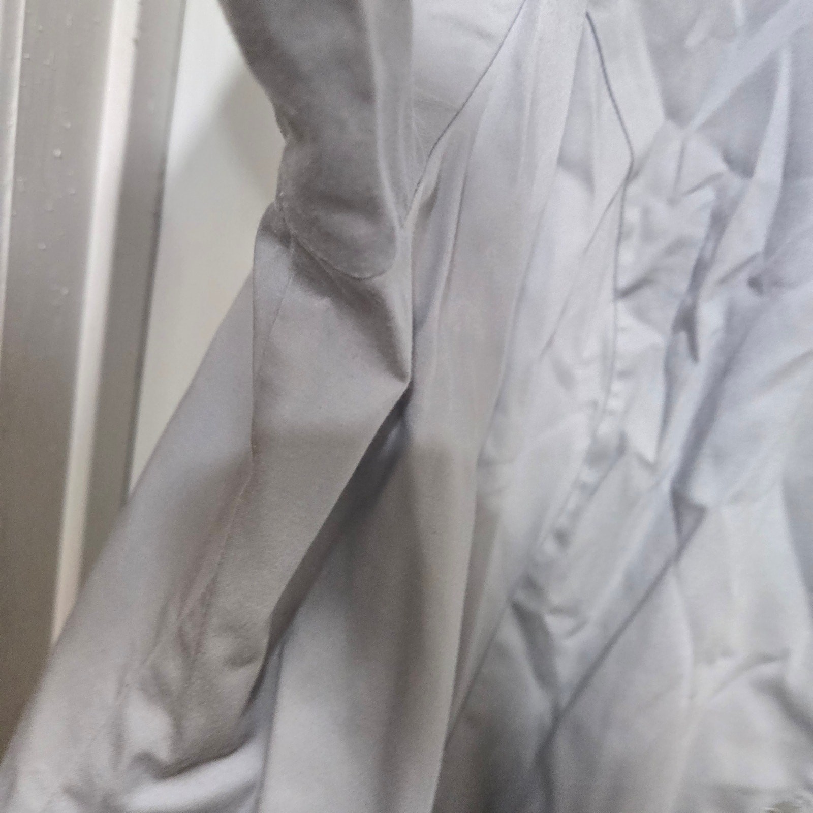 Lane Bryant Women’s 22 Gray Stretch Button Front Career Shirt Hidden Placket