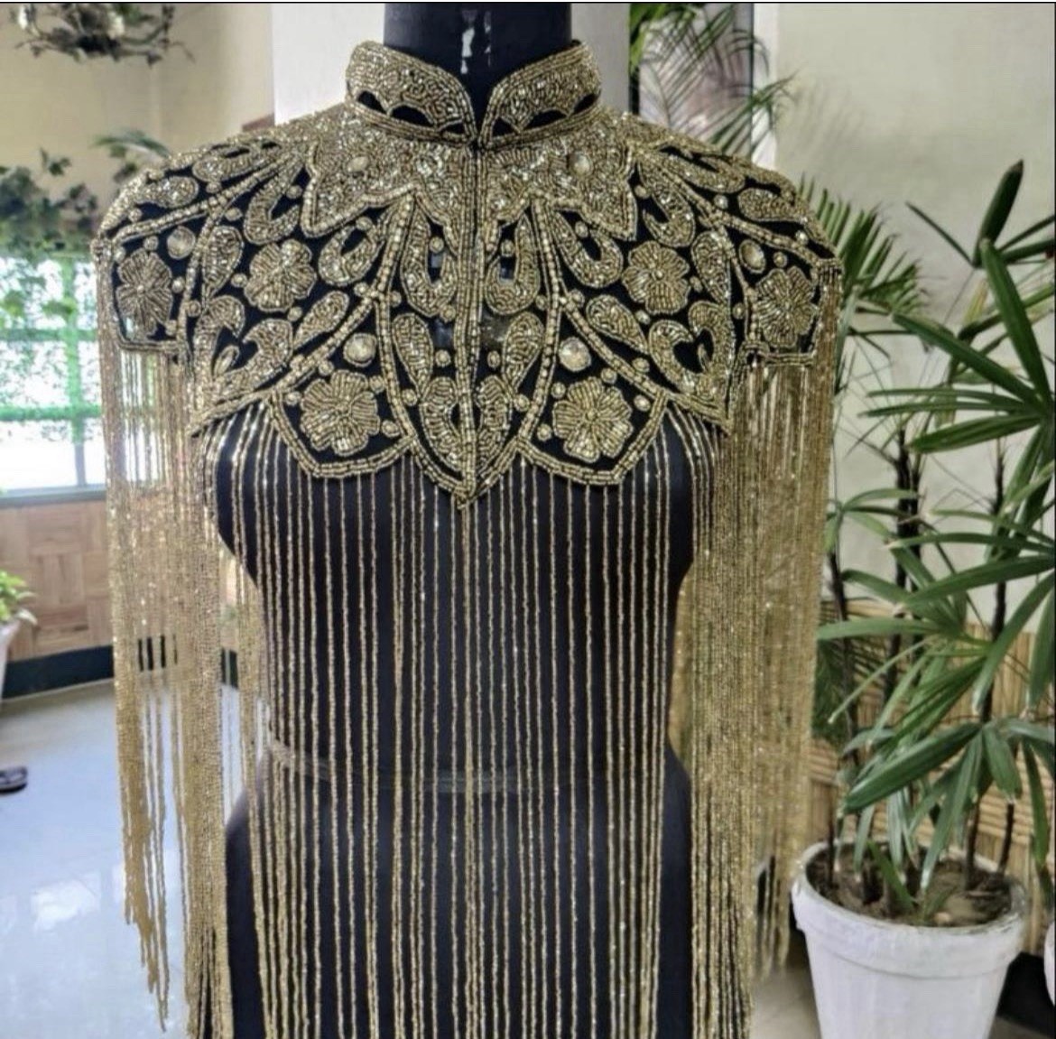 Tassel Shawl Handmade Beaded Full Embroidery Retro Cloud Shoulder
