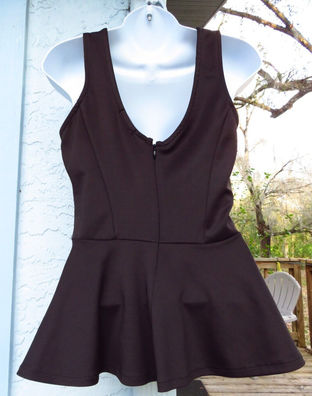 Charlotte Russe Medium Sequin Sleeveless top flare at hip Made USA
