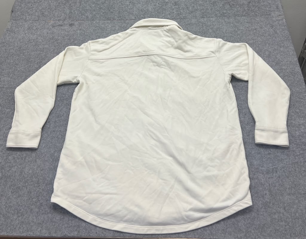 Natural Reflections Women’s Cream Off-White Button Down Shirt Jacket L/G XCZBNVC