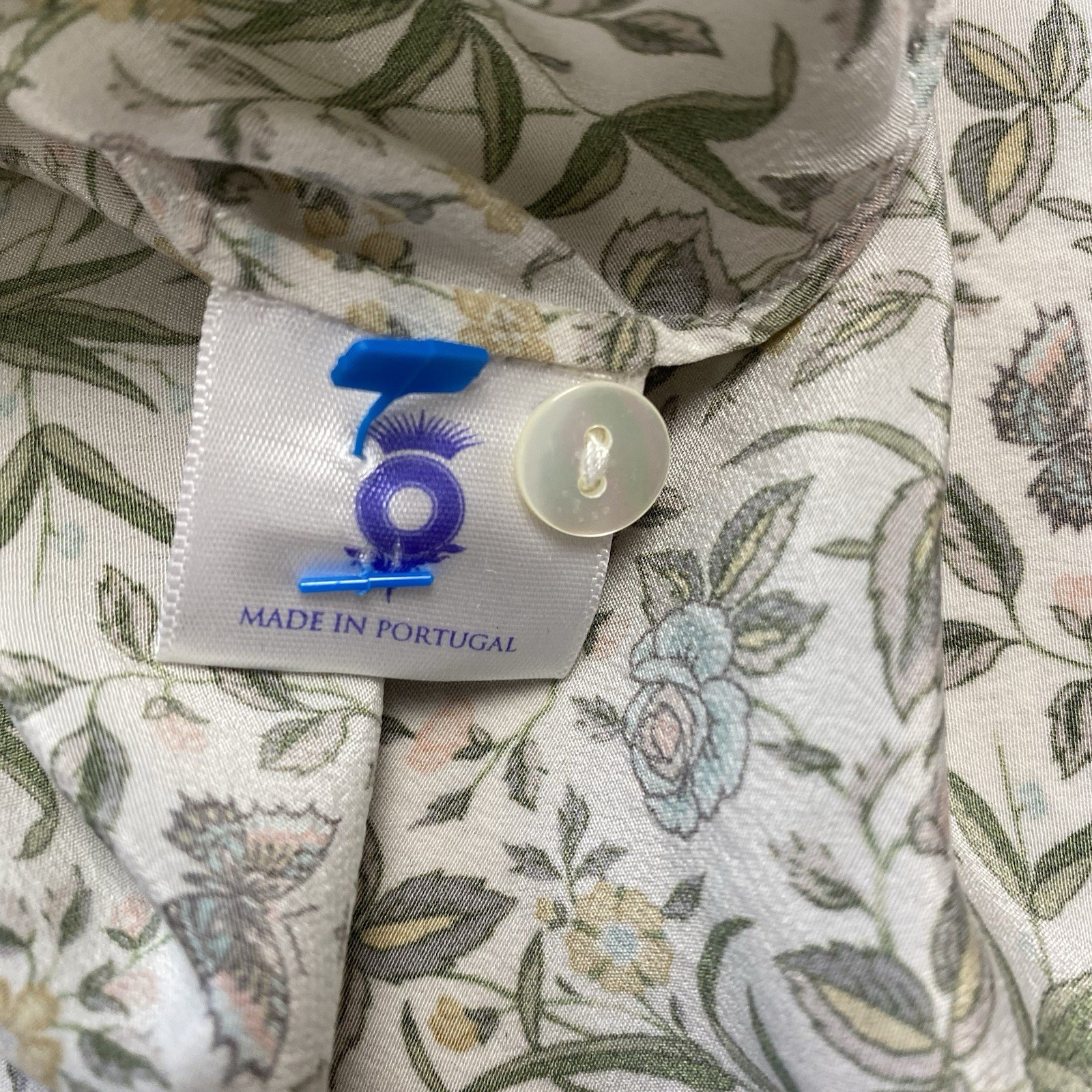 Brora Women Floral Silk Shirt Button Up Size 12
