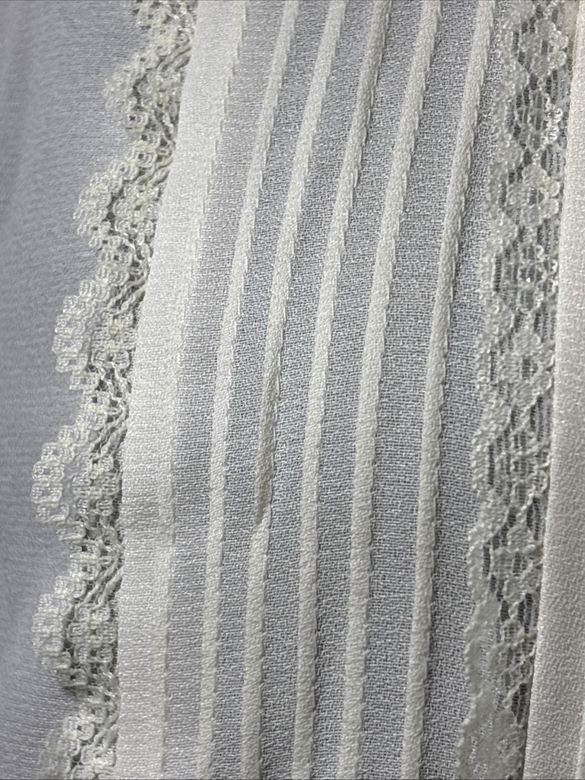 NWT Judith Hart Cream White Ivory S/S Pintucks Button Blouse Top Lace Sz 16 Poly