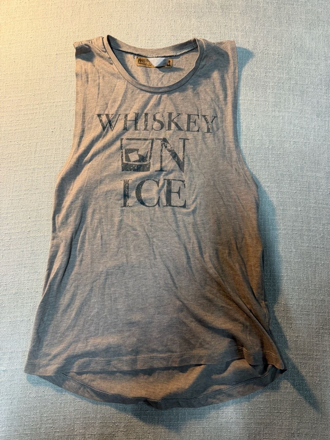 License To Boot Women’s Whiskey On Ice Graphic Muscle Tank Top