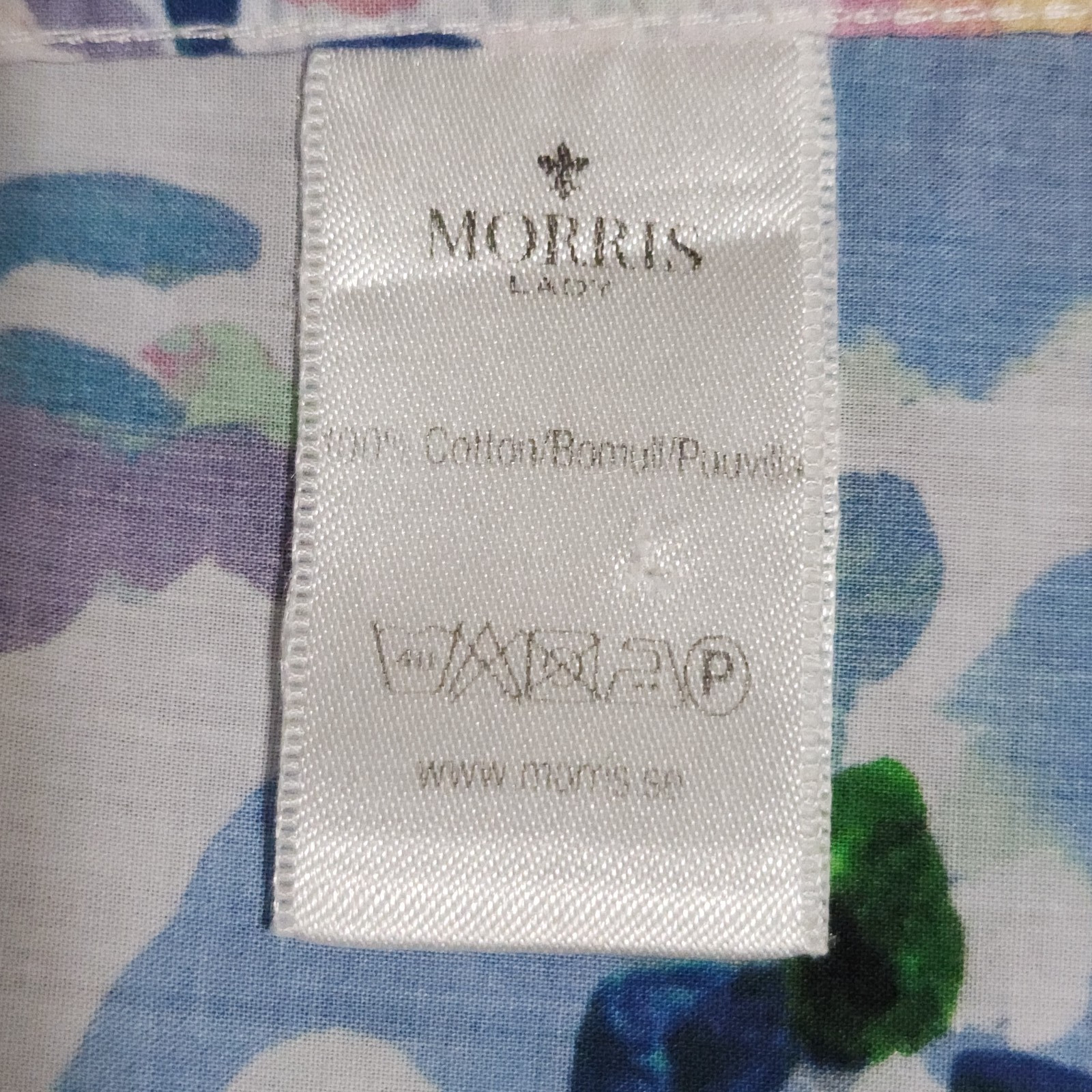 Morris Lady Sweden Liberty Fabric Cotton Floral Shirt Womens 38 M Button Up
