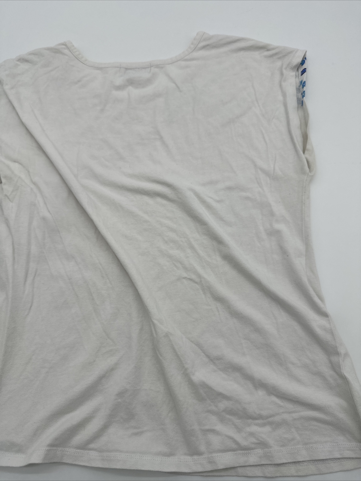 Carolyn Taylor Blouse Women Large White Graphic Print Logo…#6200