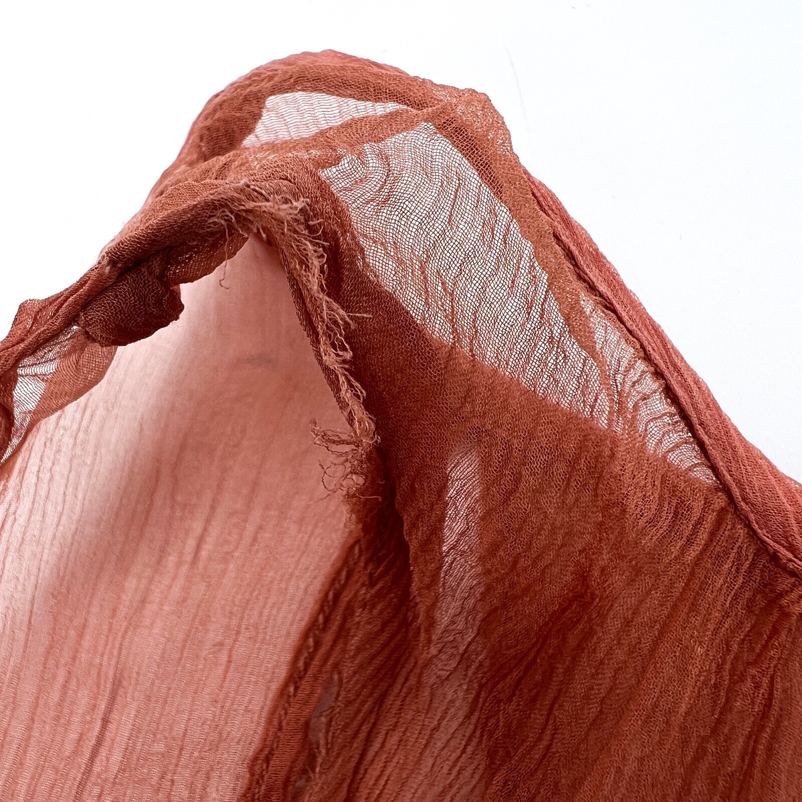 Unbranded Shirt Womens Medium Red Orange Blouse Sleeveless Sheer Pull on