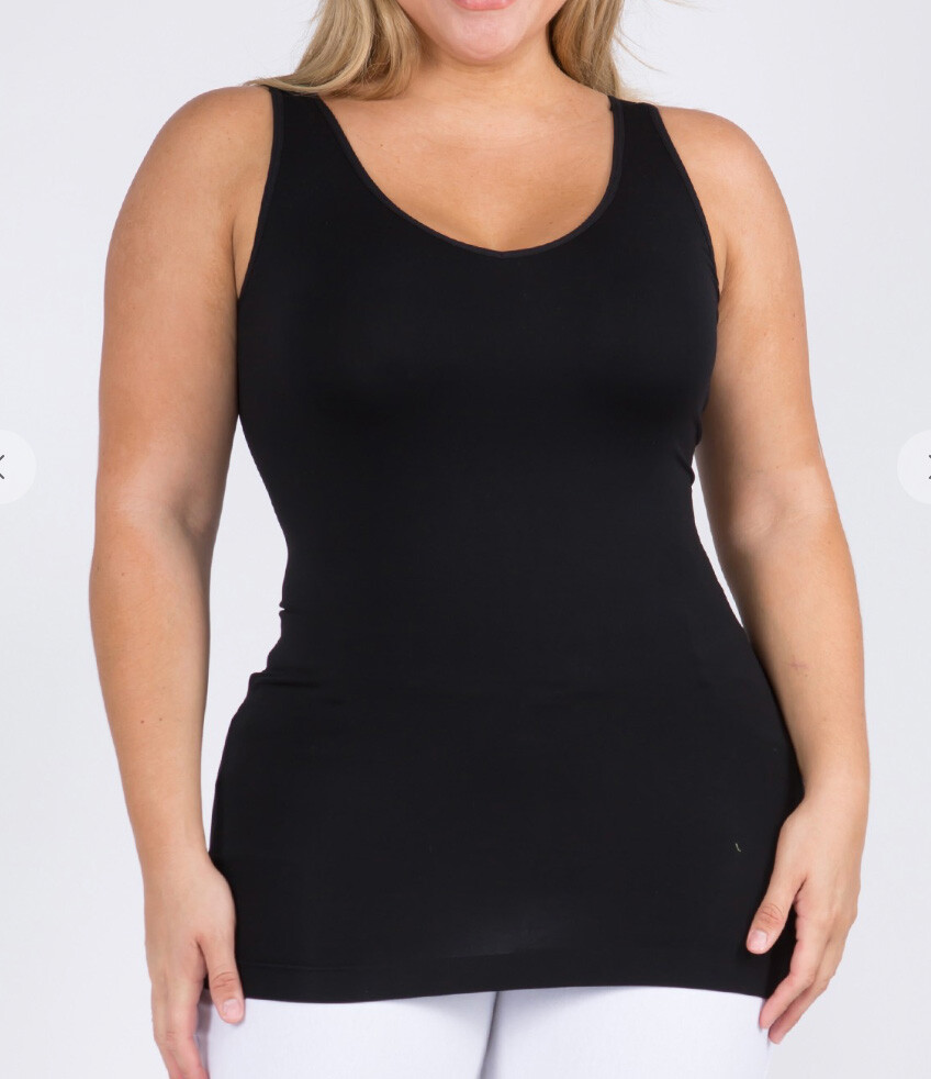 Yelete SML630 PLUS Seamless Tank U or V Reversible Neckline ONE SIZE 1X – 3X