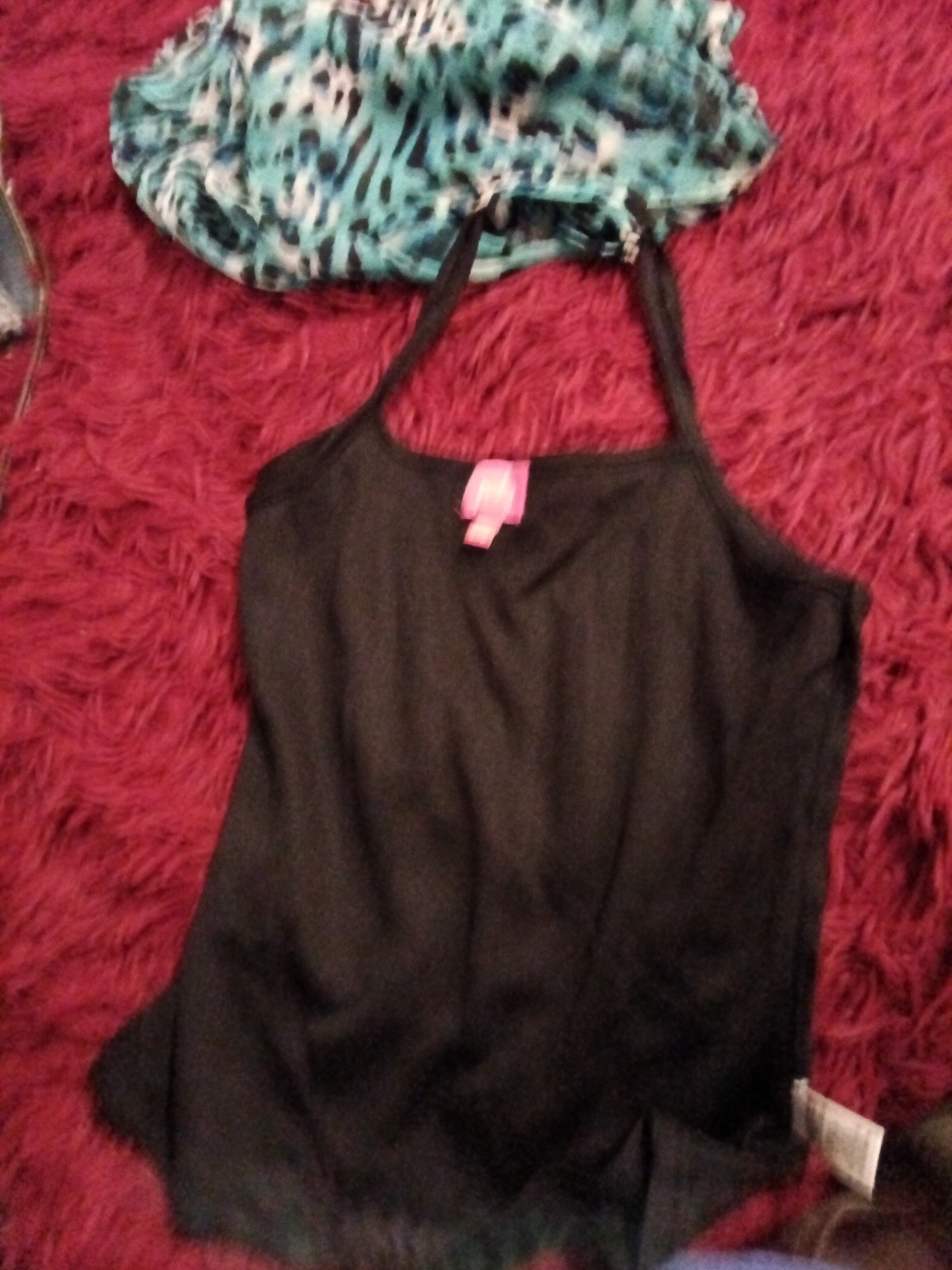 Pinky Teal Leopard Print Blouse Size Small Sequin