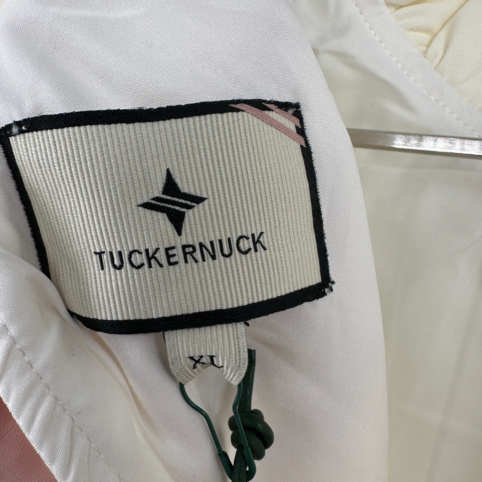 Tuckernuck Ivory Mason Blouse sz XL Sleeveless Top Ruffle Bow Tie NWT