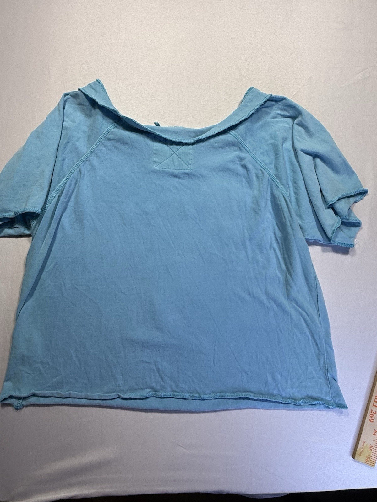 U.S. Vintage Women’s S/M Blue Scoop Neck Raglan Sleeve Cotton Minnesota Tee