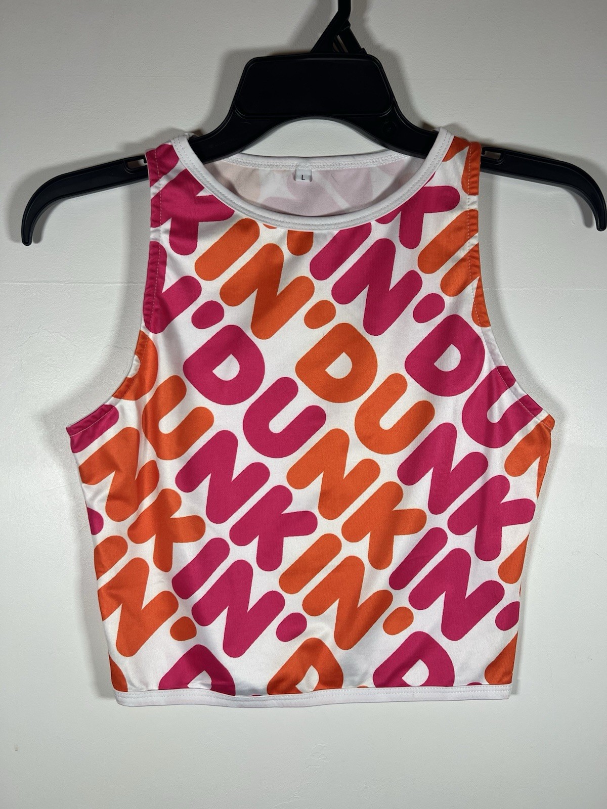 Dunkin Donut Big Letter Graphic Logo Tank Top Size Large