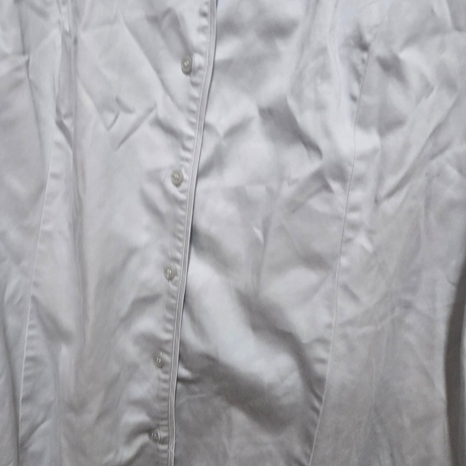 Lane Bryant Women’s 22 Gray Stretch Button Front Career Shirt Hidden Placket