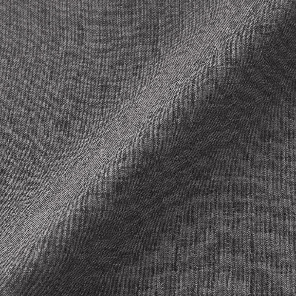 New MUJI Washed Linen Regular Collar Buttondown Shirt Charcoal Gray Size Medium