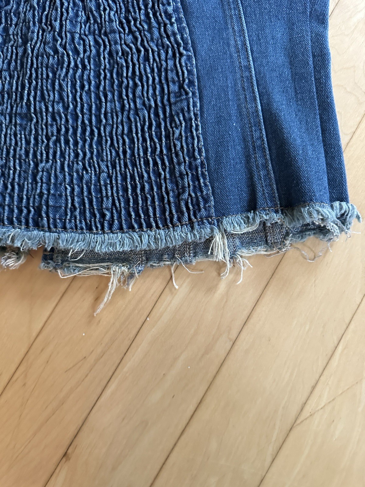 Emerson Lang Women’s Jean Denim Tube Top Shirt Size Large NWT Medium Blue