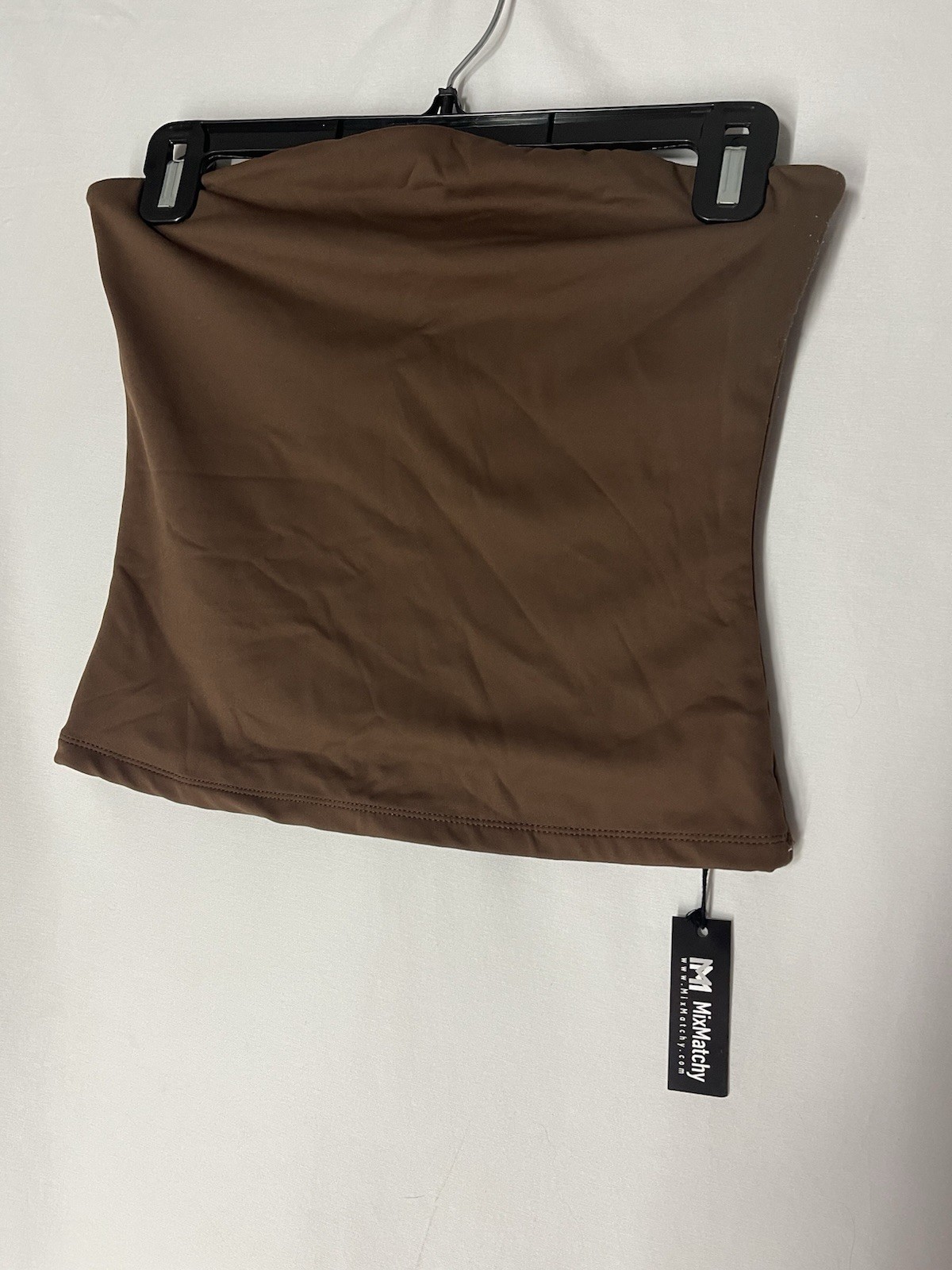 Mixmatchy Chocolate Brown Tube Top M Non Slip Grip College Sexy Minimalist
