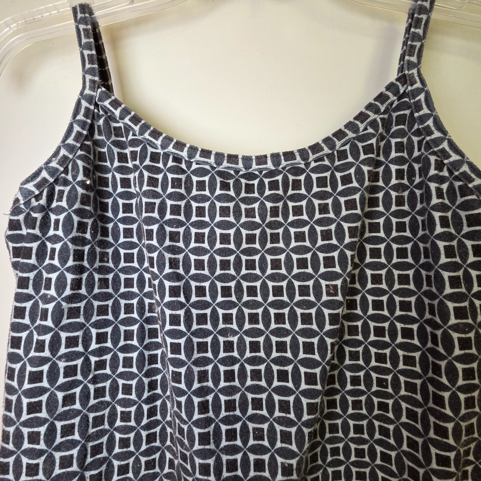 Prana Women’s M Tank Top Pattern Gray Cotton Blend Summer Athleisure Sport Gym