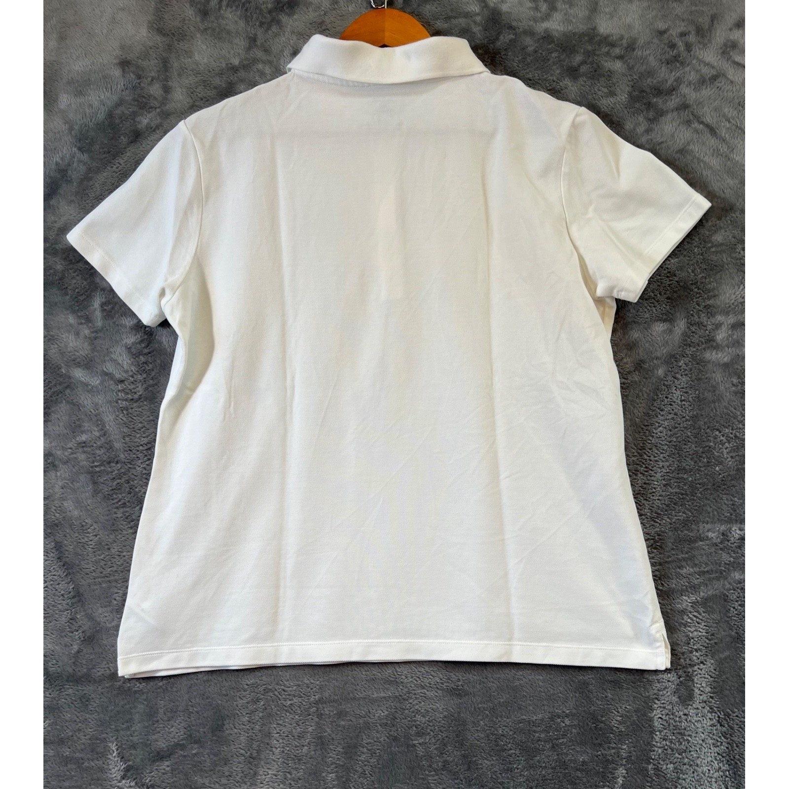 Patagonia Polo Shirt Womens XL White Organic Cotton Blend Preppy Active Outdoor