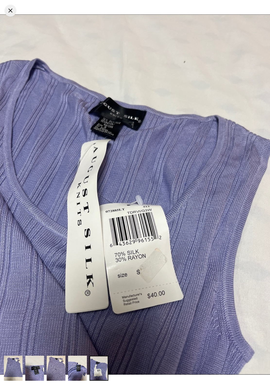 Silk/Rayon August Silk Lavender Tank