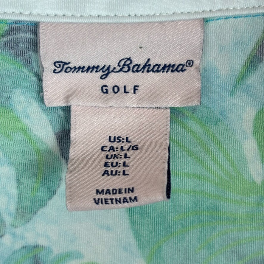 Tommy Bahama Women’s Golf Sleeveless Colared Blouse Green Floral Blouse SZ Large
