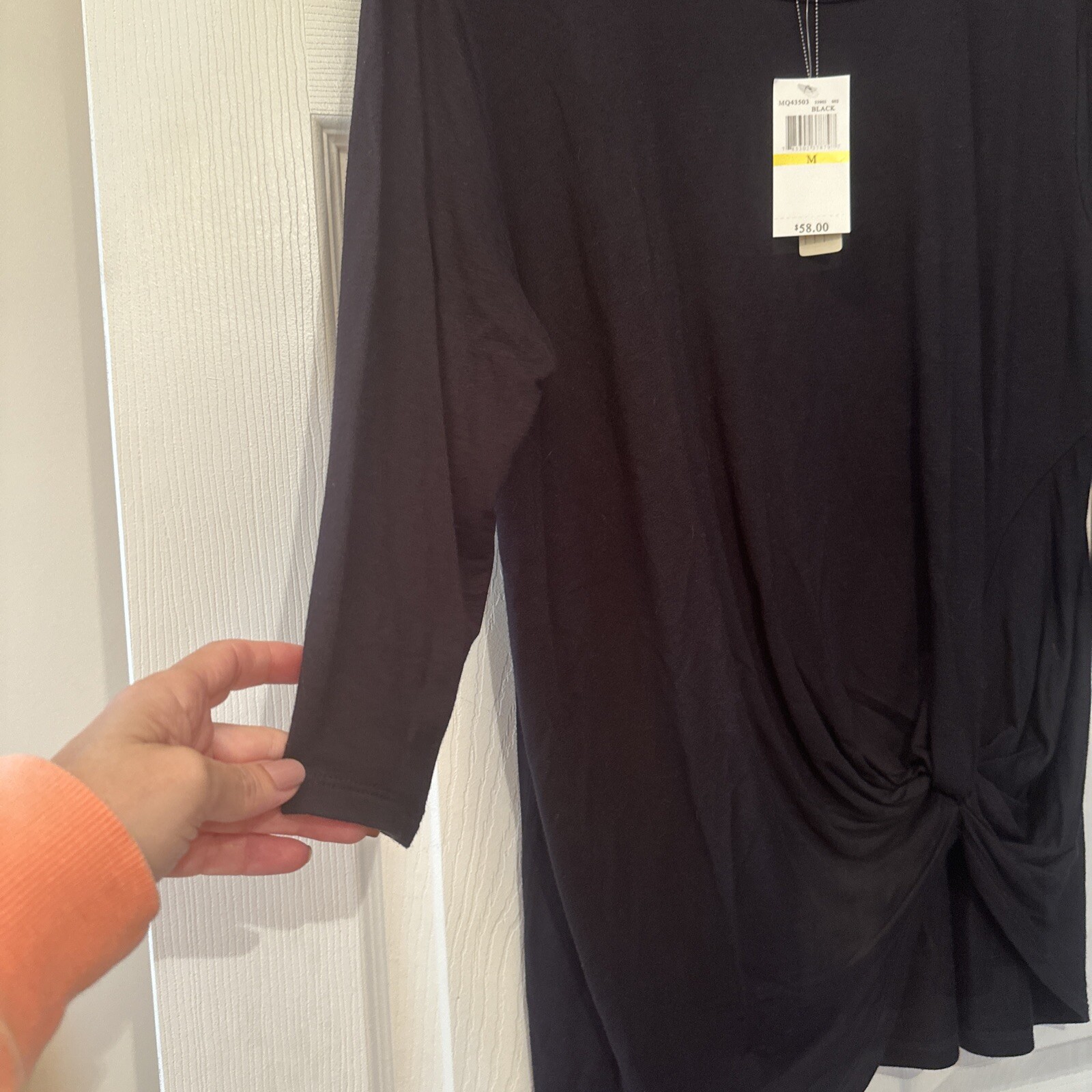 Lot of 3 Assorted Brands Womens Blouse Tops Size M Black / Black & White NWT