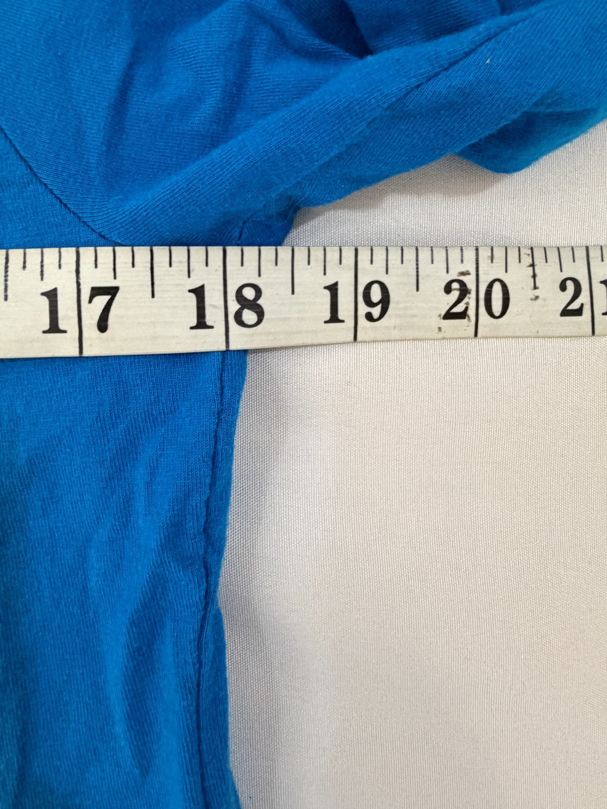 Hanes Originals Women’s Crew Neck Top Medium Blue Cotton Blend Long Sleeve