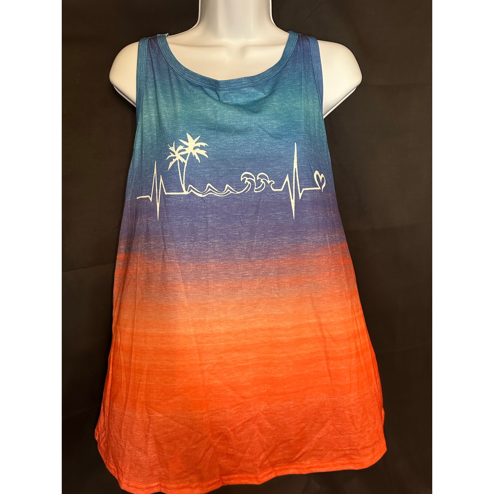 Beach Love Ombré Tank Top XL
