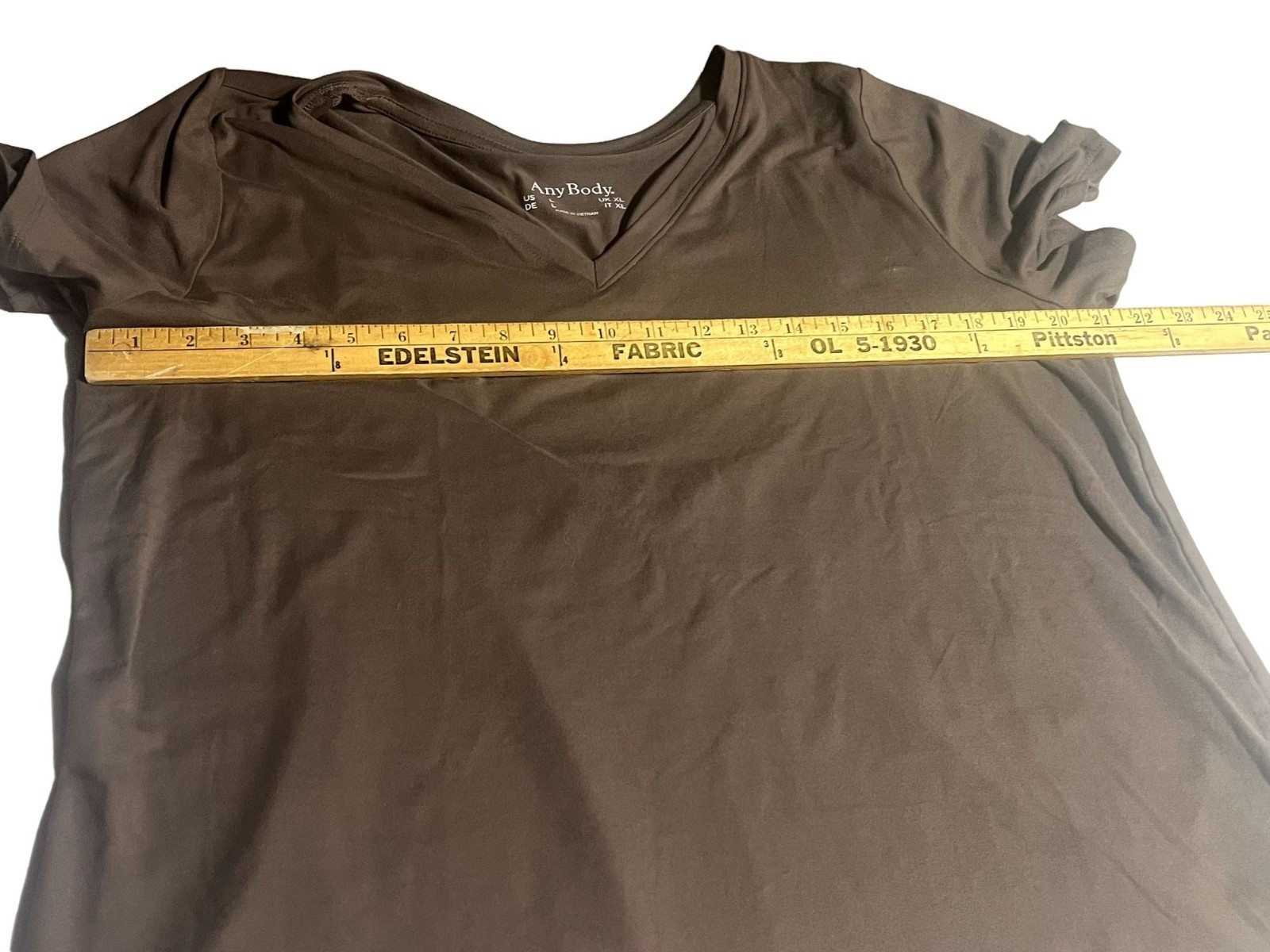 AnyBody Lush Jersey Set of 2 Tees Persimmon/Smoke Large A598320