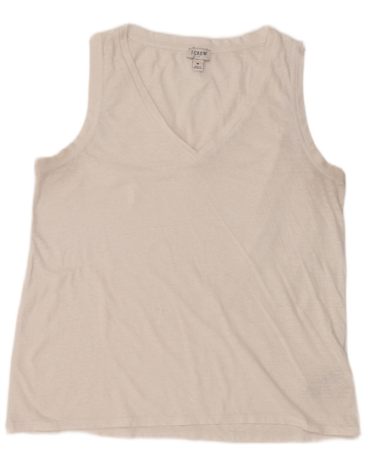 J. CREW Womens Vest Top UK 12 Medium White Cotton BG15
