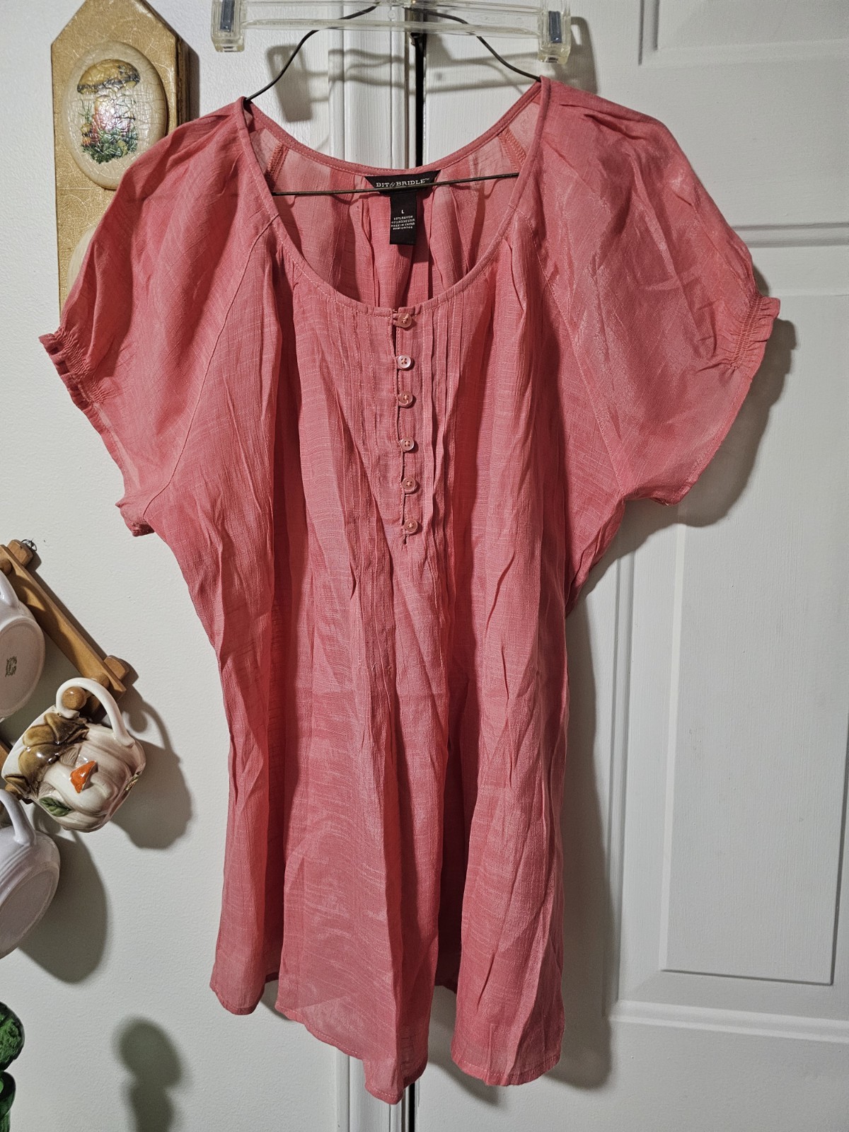 Bit & Bridle Women’s Large Blouse Coral