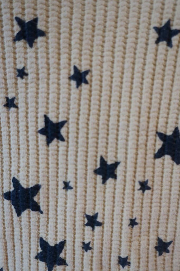 Womens MOTHER Beige, Black Stars & Moon Print Thermal Top S