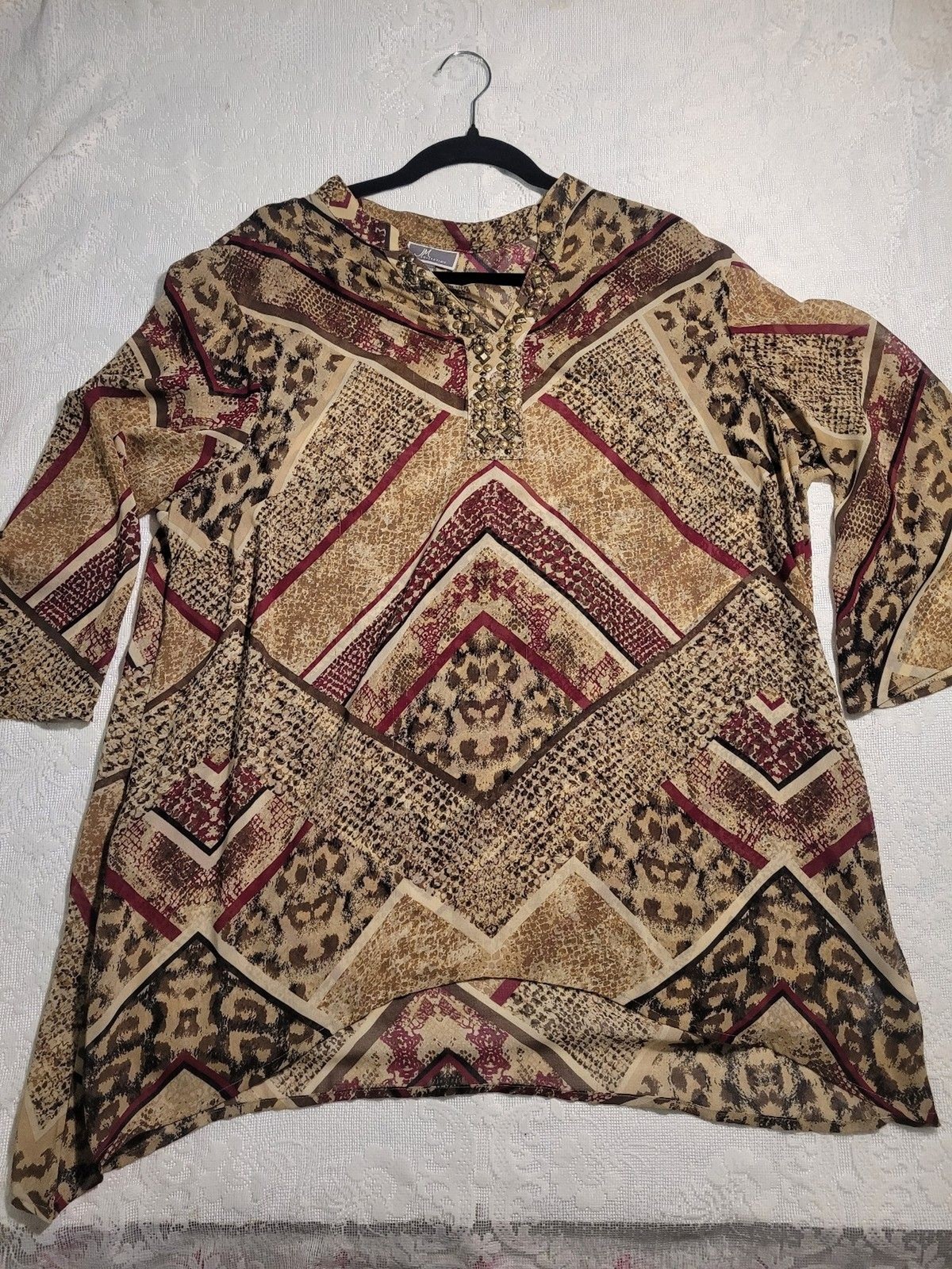 JM Collection Women’s XL Tunic Top Blouse #103