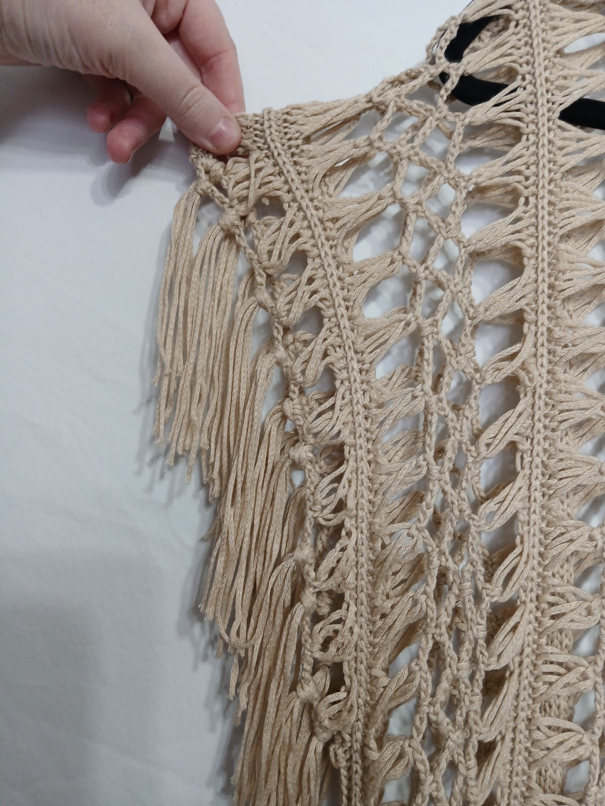 Questions by Say What sz M Crochet Top y2k beachy boho bohemian fairy 90s