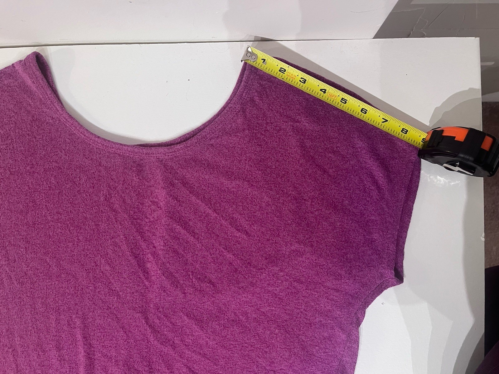 Lane Bryant Purple 2 Back Slit Lightweight Short Sleeve Top Womans Size 14/16