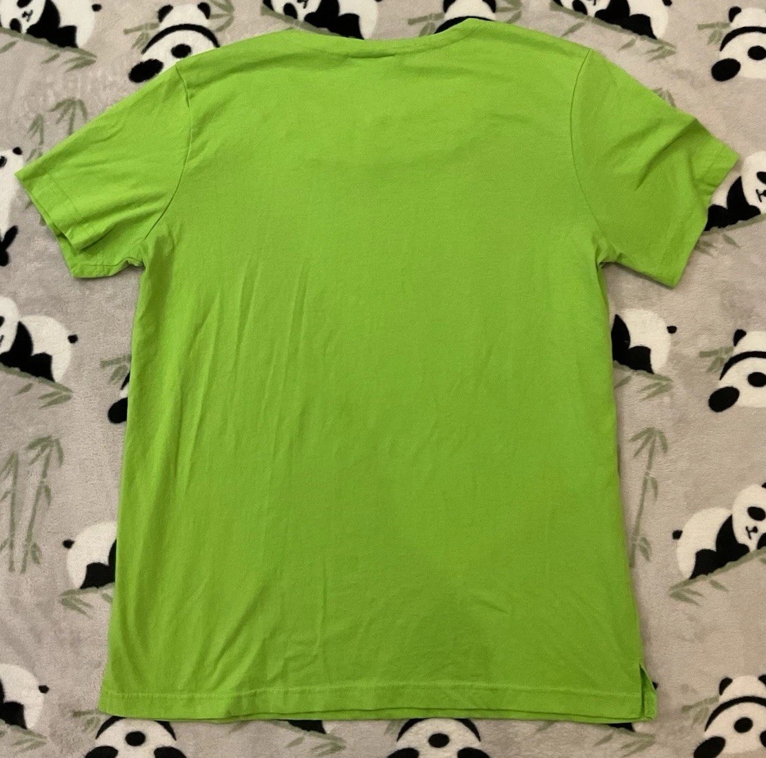 American Sweetheart Women’s T-Shirt Size Medium Lime Green Crochet Neck Trim