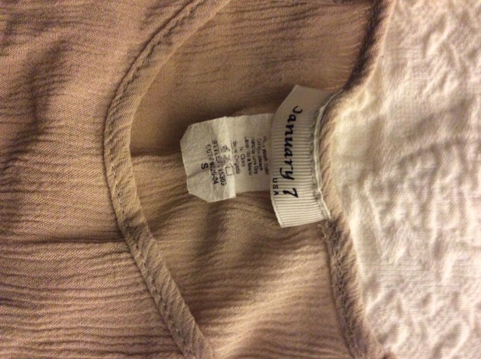 January 7 Womens Beige Spaghetti Strap Top Size Small in Perfect Condition