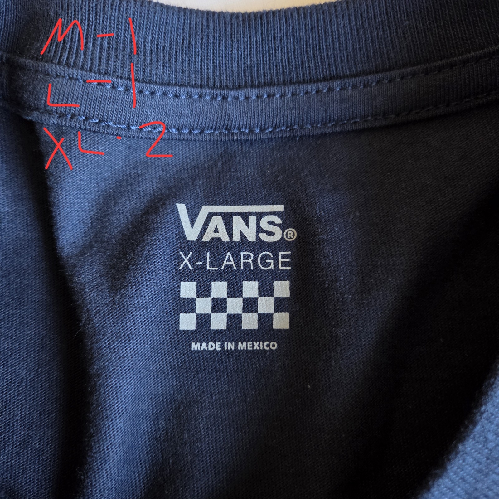 Vans Off The Wall Women’s M, L, XL Navy Blue Crewneck Front Tie T-Shirt Tee New