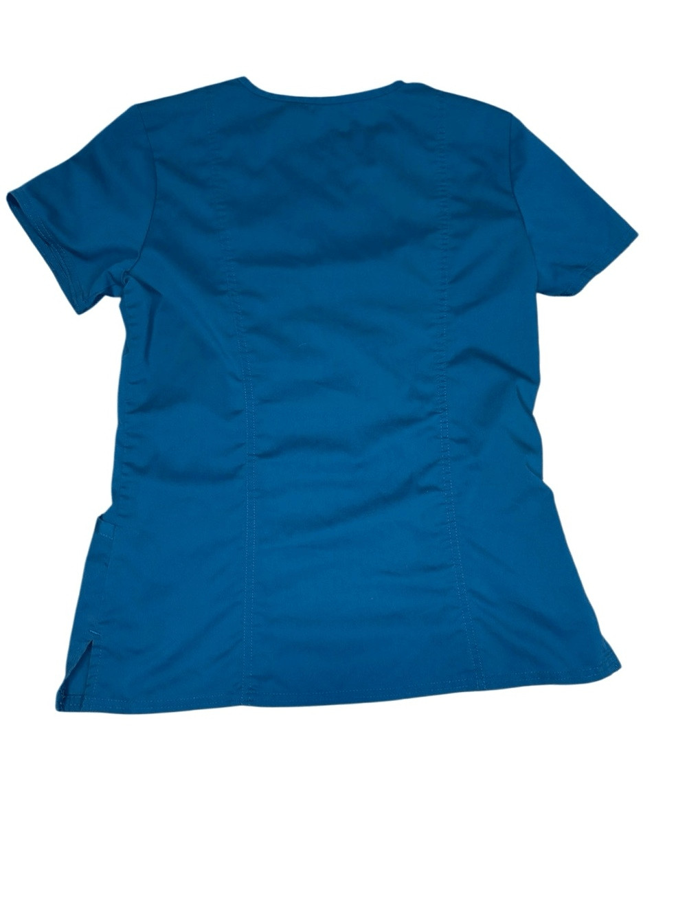 Cherokee Workwear Revolution Mock Wrap Scrub Top. Turquoise. Sz XS. Great Cond