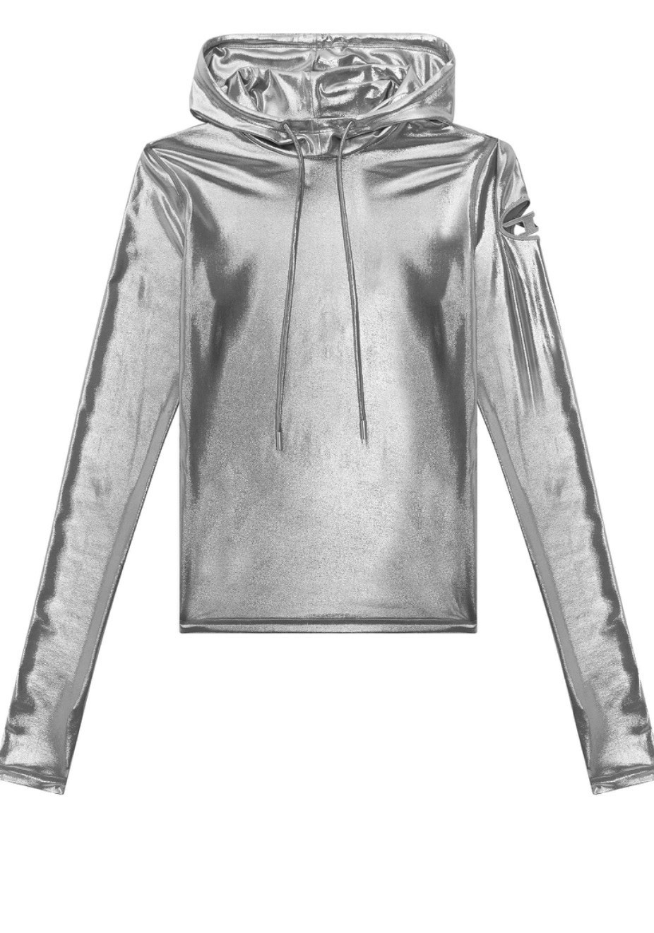 Rare Diesel Metallic Hoodie With Shiny Foil Coating size L NWOT