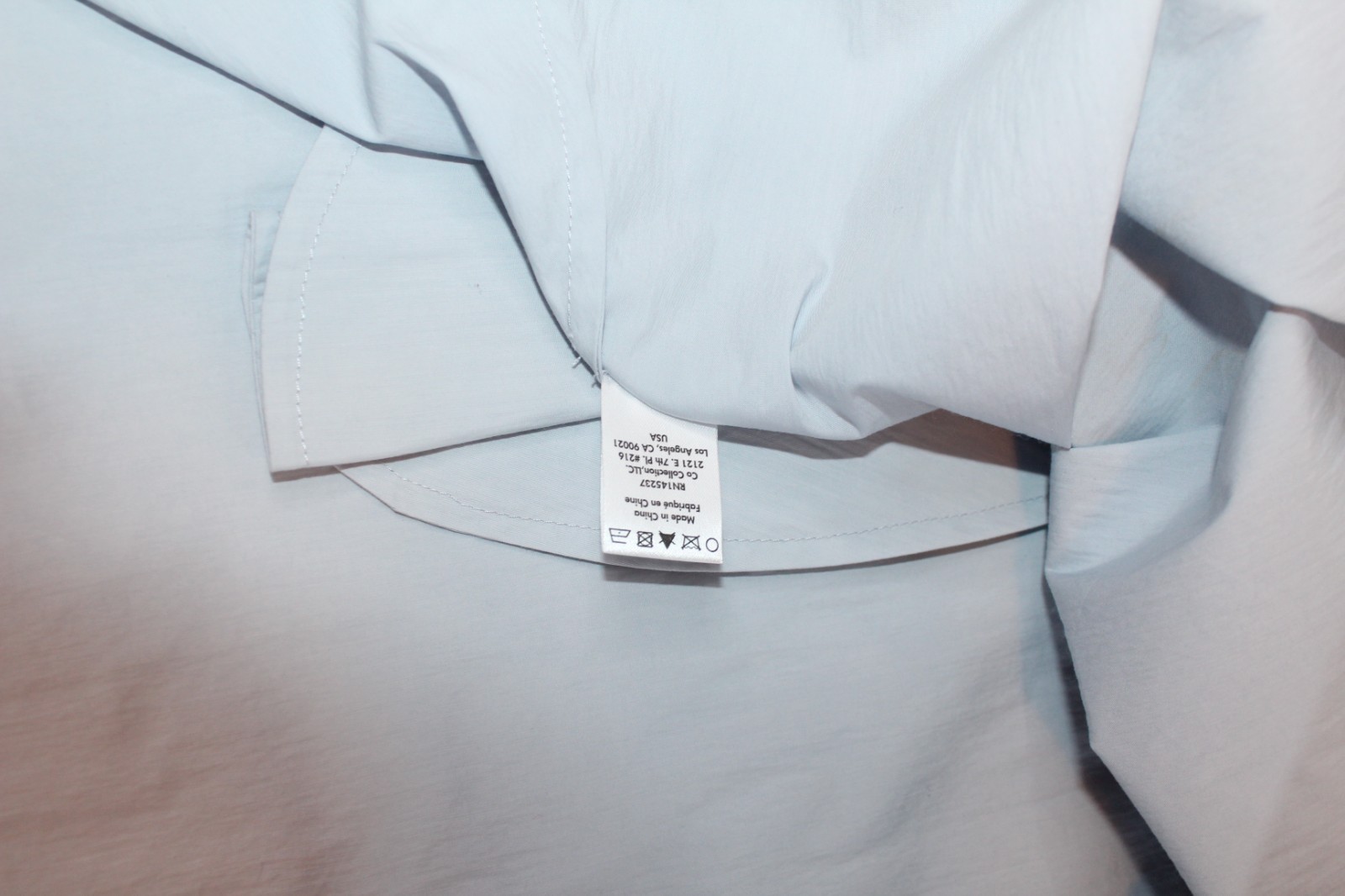 CO Oversized Cotton Button Down Shirt Dress Blue Size XL Swing marks see